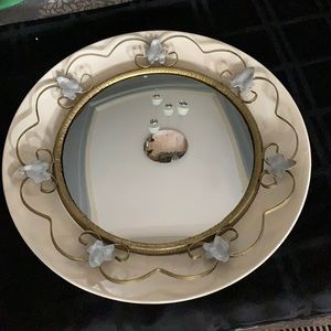 Convex mirror vintage metal